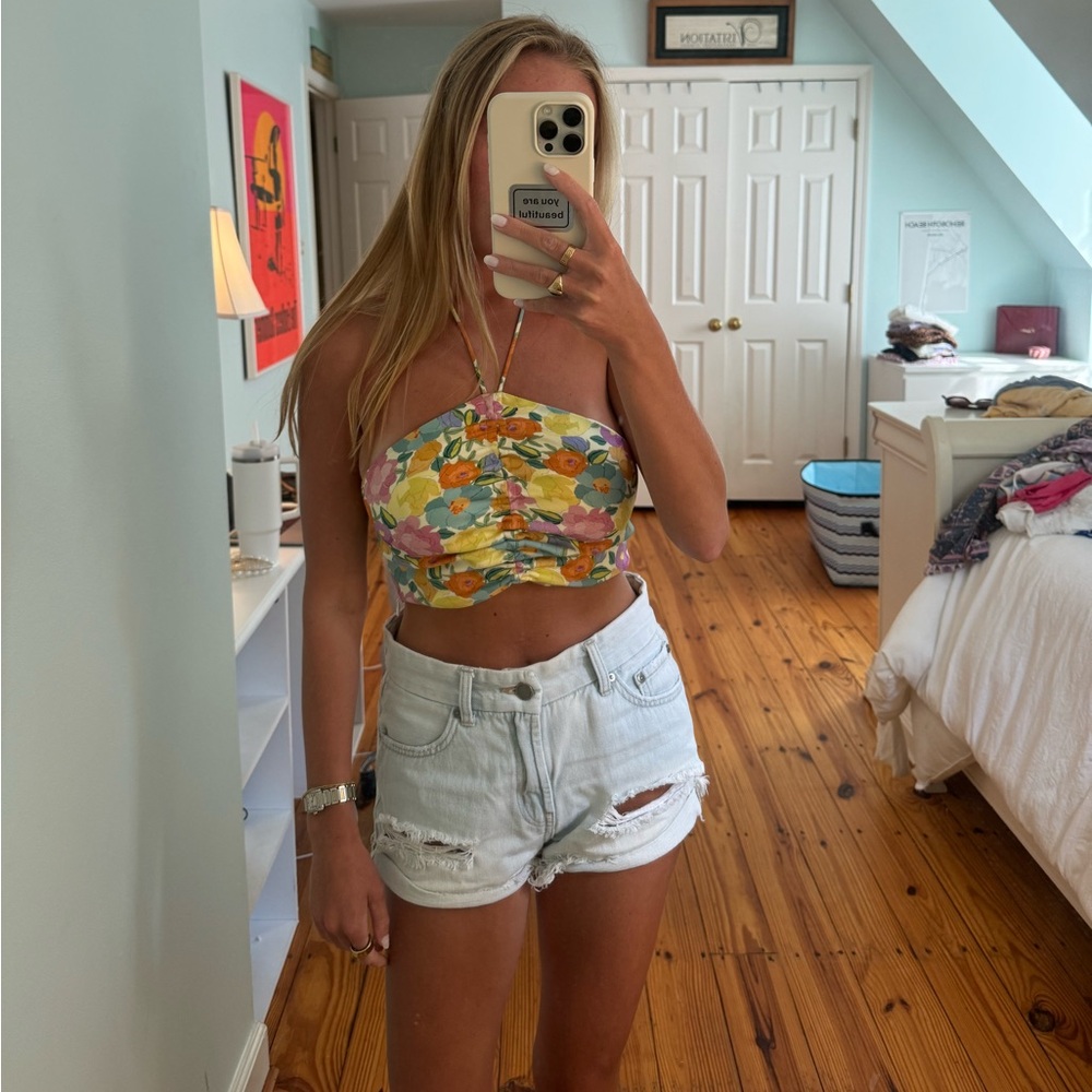 Zara floral print going out top!